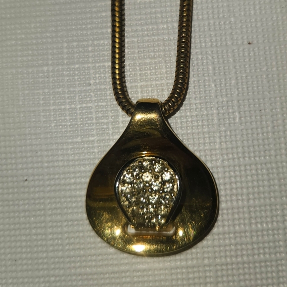 GivenchyVintage Crystal Pendant Necklace - Picture 1 of 7